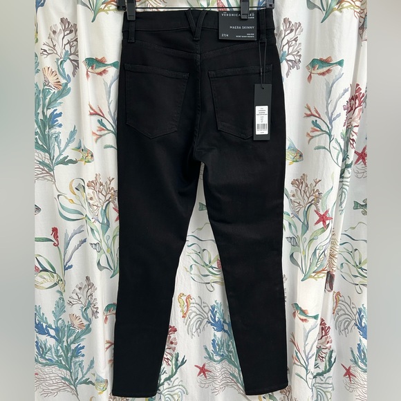 Veronica Beard Maera High Rise Skinny Jeans in Onyx - Picture 2 of 3